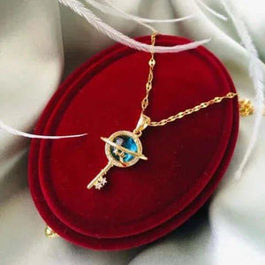 14 Ayar Altın Kaplama - Galaxy Anahtar Kolye - Sky Podium Türkiye