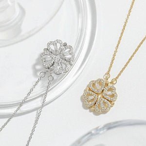 14 Ayar Kaplama Açılır Mıknatıslı Yonca Kolye - Sky Podium Türkiye