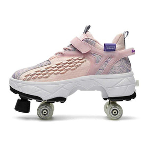 2025 Yeni Nesil Görünmez Tekerlekli Ayakkabı | Dönüşebilen Gençlik Paten Ayakkabısı | 4 Tekerlekli Yürüyüş ve Kaykay Ayakkabısı - Sky Podium Türkiye