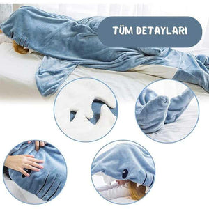 Shark Hoodie Battaniye - Sky Podium Türkiye