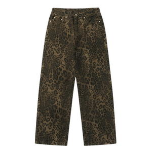 Leopar Desenli İspanyol Pantolonu - Sky Podium Türkiye