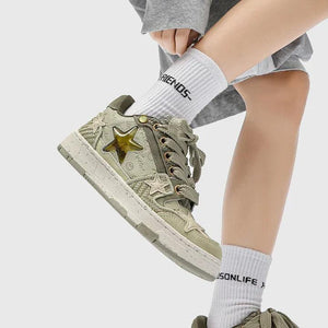 Matcha Green Star Sneakers - Sky Podium Türkiye