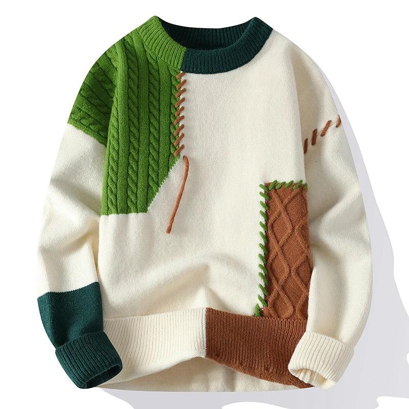 Patchwork Sonbahar Kış Kazak - Sky Podium Türkiye