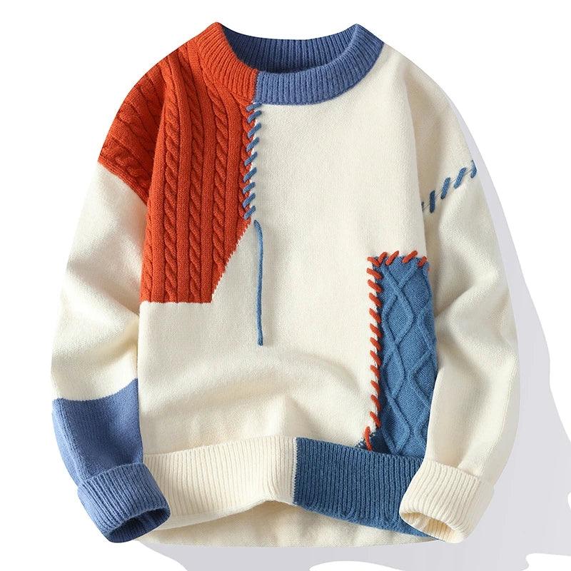 Patchwork Sonbahar Kış Kazak - Sky Podium Türkiye