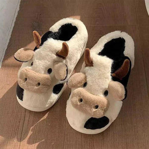Peluş İnek Ortopedik Peluş Terlik - Sky Podium Türkiye