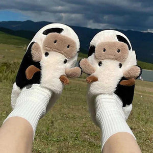 Peluş İnek Ortopedik Peluş Terlik - Sky Podium Türkiye