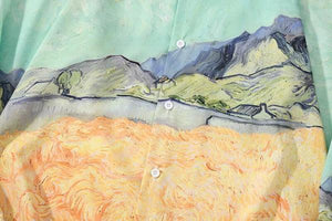 Van gogh Wheatfield with a Reaper Oversize Gömlek - Sky Podium Türkiye