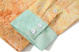 Van gogh Wheatfield with a Reaper Oversize Gömlek - Sky Podium Türkiye