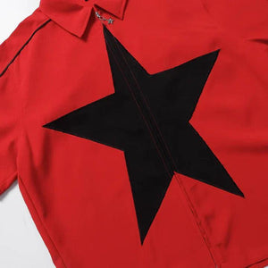 Yıldızlı Oversize Gömlek - Sky Podium Türkiye