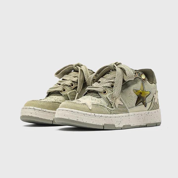 Matcha Green Star Sneakers - Sky Podium Türkiye 